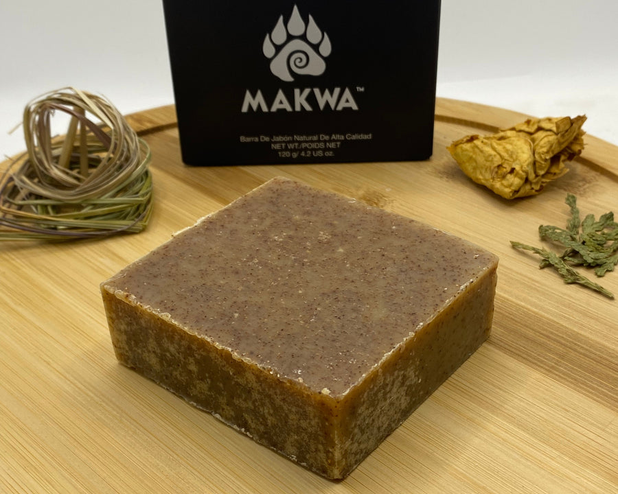 MAKWA™ Brown Bear Apricot Exfoliating Natural Soap Bar