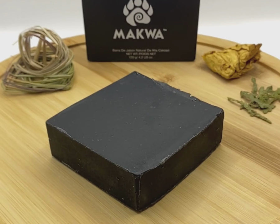 MAKWA™ Black Bear Charcoal Natural Soap Bar